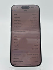 Apple iPhone 16 Pro | 256GB | Black Titanium (Unlocked) | 93% Battery Health | Restored Display & Back Glass