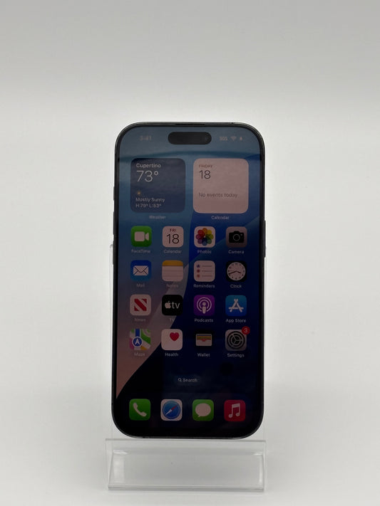 Apple iPhone 16 Pro | 256GB | Black Titanium (Unlocked) | 93% Battery Health | Restored Display & Back Glass