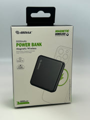 Esoulk 5,000mAh 5W Magnetic Wireless Power Bank – Black