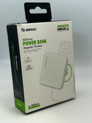 Esoulk 5,000mAh 5W Magnetic Wireless Power Bank – White