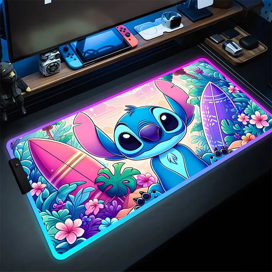 RGB Stitch Luminous Mouse Pad PC Kawaii Anime