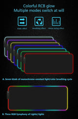 RGB Mouse Pad O-One-Piece LED Luminescence Mat