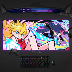 RGB Sexy Anime Girl Waifu Cute Desk Mouse Pad Kawaii Gaming LED Desk Mat