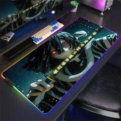 RGB Mouse Mat Demon Slayer Anime Mousepad Gaming LED