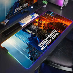 Call of D-Duty Black Ops 6 Black Ops 7 RGB LED Light Non-Slip E-sports Desk Mat