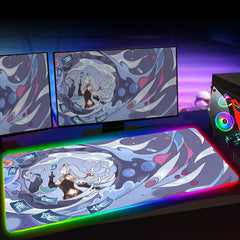 RGB Genshin Impact Game Pad Desk Mat LED