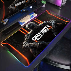Call of D-Duty Black Ops 6 Black Ops 7 RGB LED Light Non-Slip E-sports Desk Mat