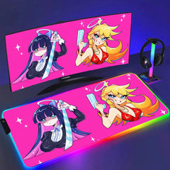 RGB Sexy Anime Girl Waifu Cute Desk Mouse Pad Kawaii Gaming LED Desk Mat