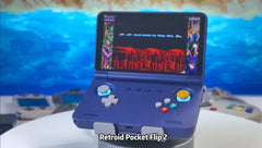 Retroid Pocket Flip 2 Retro Handheld Video Game Console 5.5''AMOLED Touch Screen PSP PS2 Android13