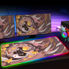 RGB Genshin Impact Game Pad Desk Mat LED