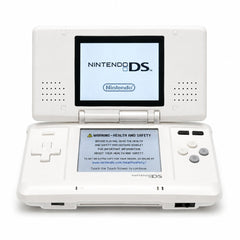 Mobile2fix limited edition off-white Nintendo DS Lite handheld console with dual screens and classic button layout