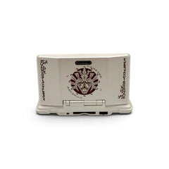 Mobile2fix limited edition off-white Nintendo DS Lite console with Legend of Zelda Hylian artwork on the lid