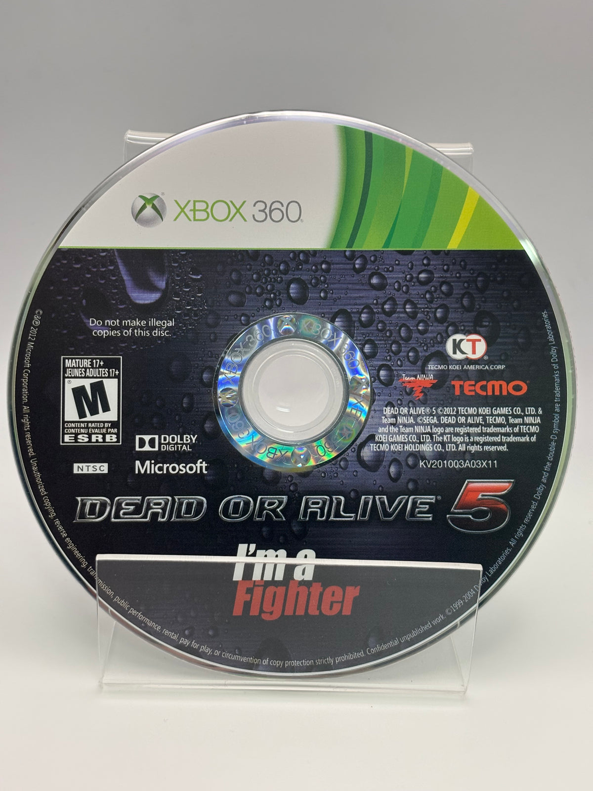 Dead or Alive 5 Disc Only C-Grade Disc Quality