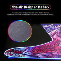 RGB Mouse Mat Demon Slayer Anime Mousepad Gaming  LED