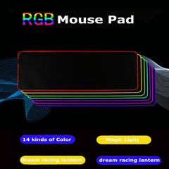 RGB Mouse Mat Demon Slayer Anime Mousepad Gaming  LED