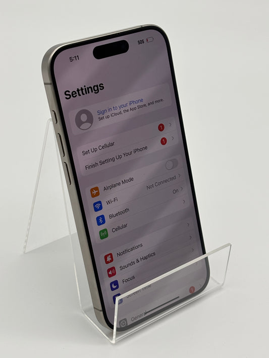 iPhone 15 Pro 128gb Xfinity Locked 100% Battery Natural Titanium C-Grade