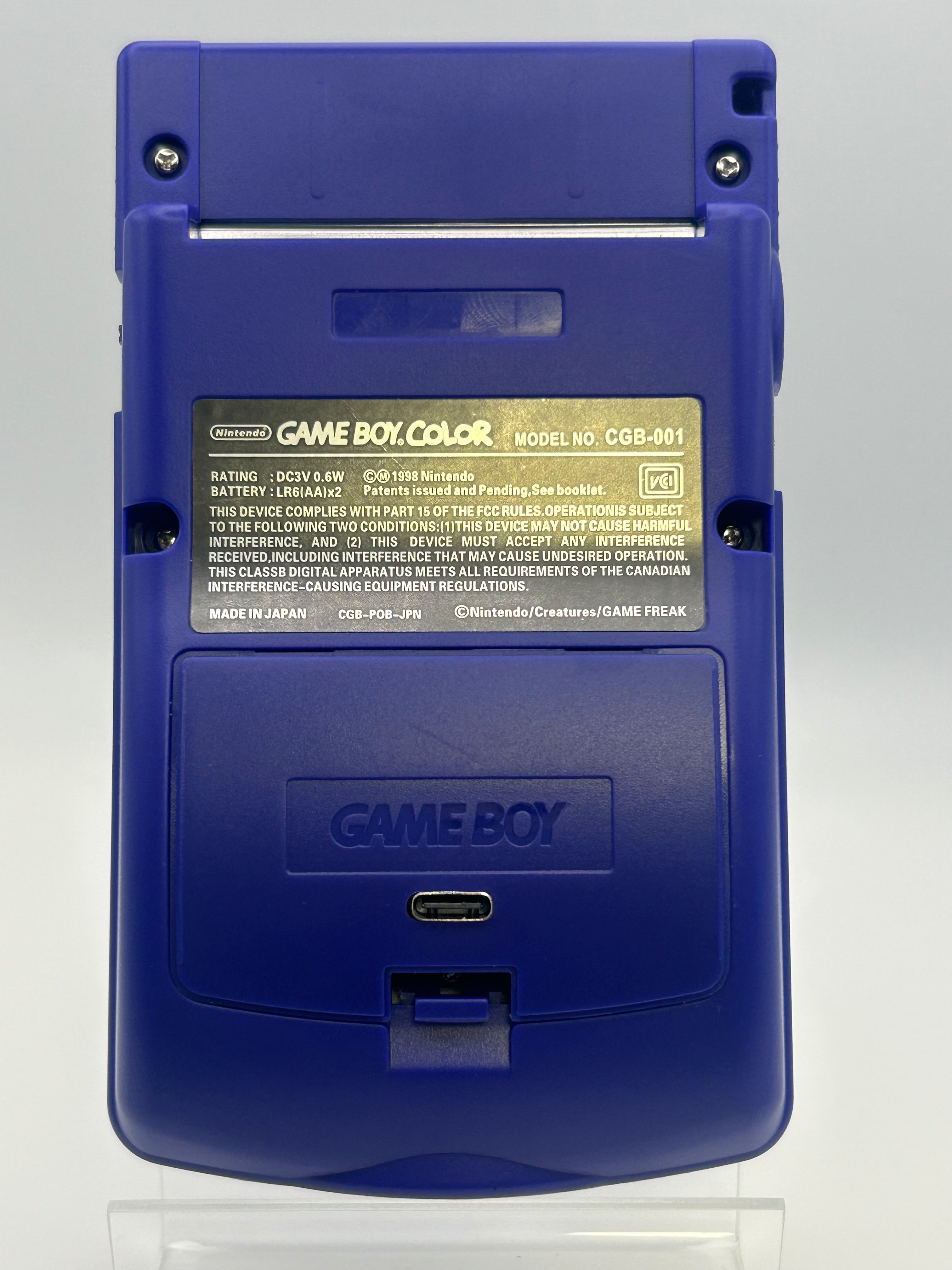 Game Boy Color Purple Fitted with Q5 IPS + Li iON Batteries Type-C Cha ...