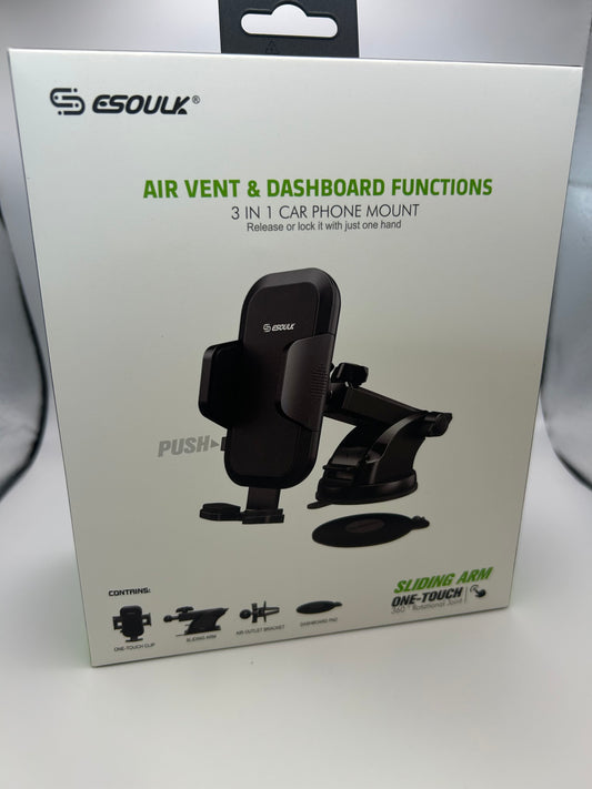Esoulk Dashboard Car Holder with Adhesive Pad (BLACK)