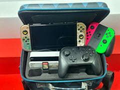 Nintendo Switch OLED Zelda Edition Super Bundle with Game Included and extra Pro Controller and Carry Case