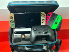 Nintendo Switch OLED Zelda Edition Super Bundle with Game Included and extra Pro Controller and Carry Case