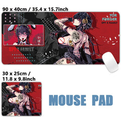 Sexy Anime Girls Succubus Albedo Ahegao Mousepad Desk Mat