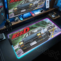 E-Sports Initial D AE86 Mousepad RGB Gamer Desk Mat