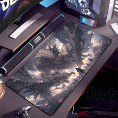 Dragon and Swordsman Gaming Desk Mat