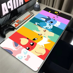 P-Pokemon Mouse Pad E-Eevee Evolutions Gamer Desk Mat