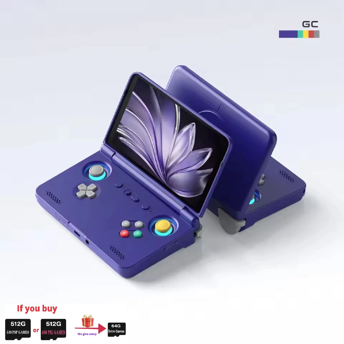 Retroid Pocket Flip 2 Retro Handheld Video Game Console 5.5''AMOLED Touch Screen PSP PS2 Android13