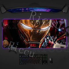 Iron Man RGB Mouse Pad Gaming LED Desk Mat