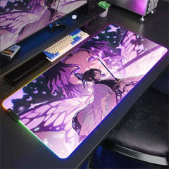 RGB Mouse Mat Demon Slayer Anime Mousepad Gaming  LED