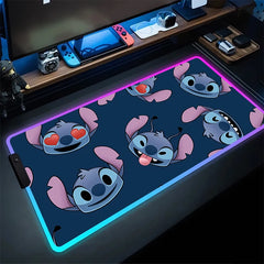 RGB Stitch Luminous Mouse Pad PC Kawaii Anime