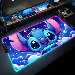 RGB Stitch Luminous Mouse Pad PC Kawaii Anime
