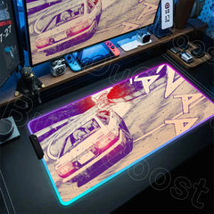 E-Sports Initial D AE86 Mousepad RGB Gamer Desk Mat