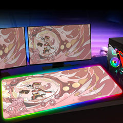 RGB Genshin Impact Game Pad Desk Mat LED