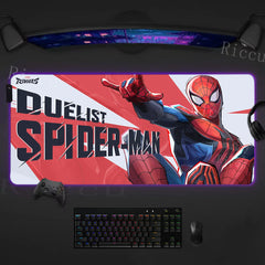 Spider Man Mouse Pad Anime RGB LED Desk Mat