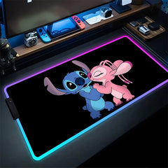 RGB Stitch Luminous Mouse Pad PC Kawaii Anime