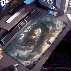Dragon and Swordsman Gaming Desk Mat