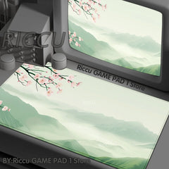 Pink plum blossom Gaming landscape  Mouse Pad