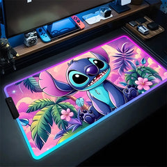 RGB Stitch Luminous Mouse Pad PC Kawaii Anime
