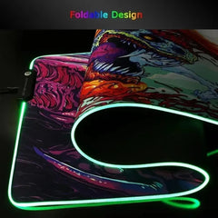 RGB  Sexy Anime Girl Waifu Cute Desk Mouse Pad Kawaii Gaming LED Desk Mat