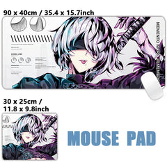 Sexy Anime Girls Succubus Albedo Ahegao Mousepad Desk Mat