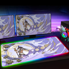 RGB Genshin Impact Game Pad Desk Mat LED