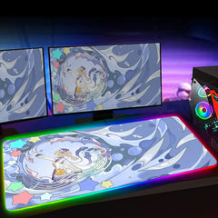 RGB Genshin Impact Game Pad Desk Mat LED