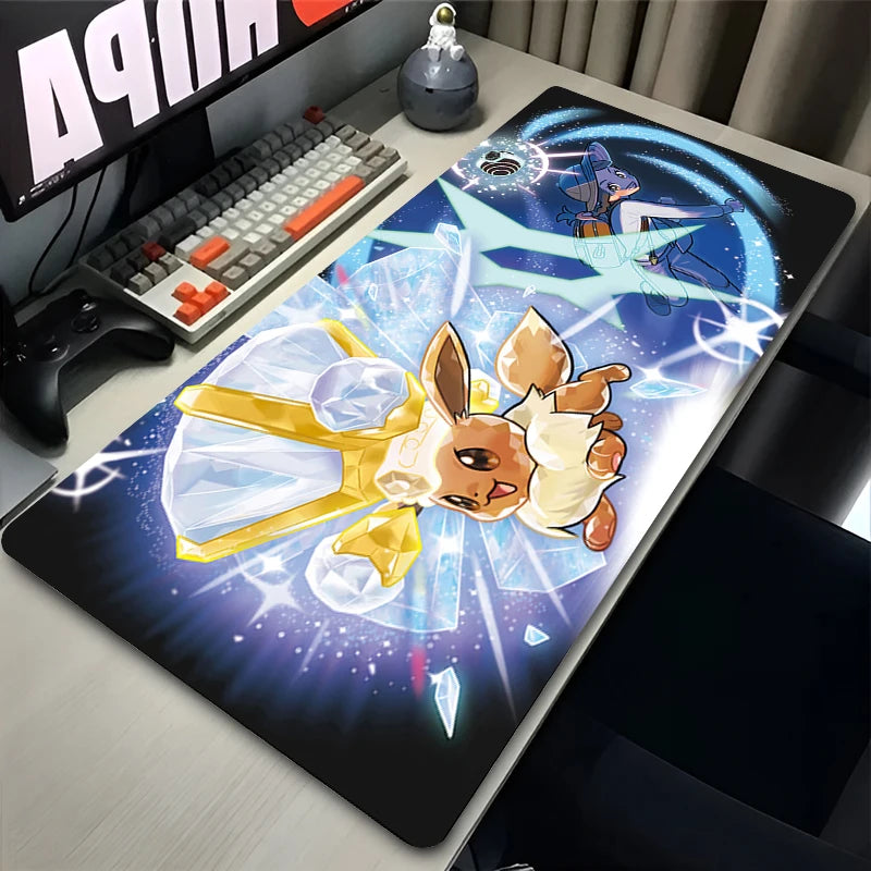 P-Pokemon Mouse Pad E-Eevee Evolutions Gamer Desk Mat