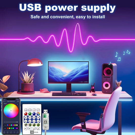 USB Waterproof 5V RGB Neon Strip Light