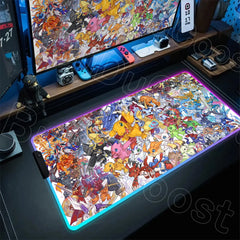 RGB Digimon Mouse Pad LED Desk Mat