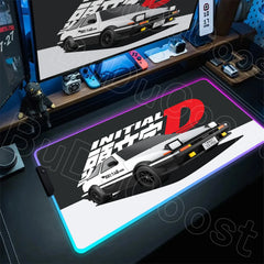 E-Sports Initial D AE86 Mousepad RGB Gamer Desk Mat