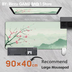 Pink plum blossom Gaming landscape  Mouse Pad