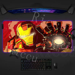 Iron Man RGB Mouse Pad Gaming LED Desk Mat